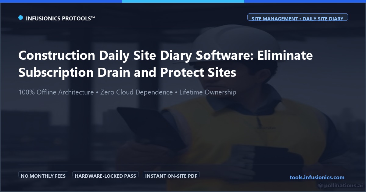 Construction Daily Site Diary Software: Eliminate Subscription Drain and Protect Sites